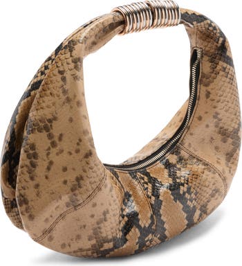 Kira Snakeskin Embossed Leather Shoulder Bag