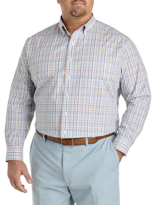 Oak Hill By Dxl Big & Tall Medium Plaid Performance Sport Shirt In Multi