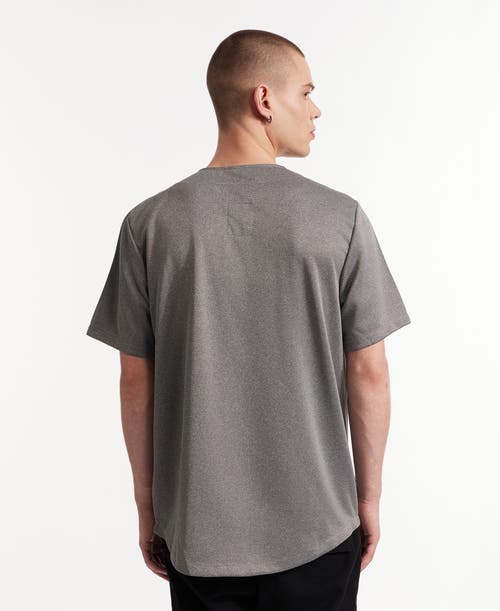 Ecko Unltd . The Dinger Button Front Top In Marled Grey