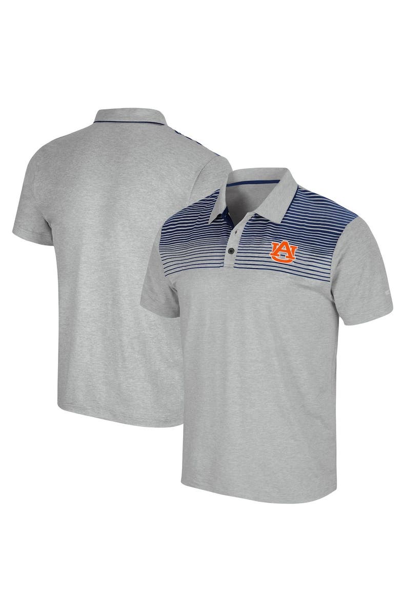 COLOSSEUM Men's Colosseum Gray Auburn Tigers Needles Polo, Main, color,