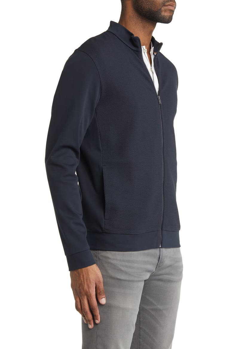 Skiles Cotton Zip-Up Jacket, Alternate, color, DK BU