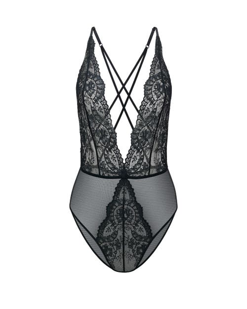Adore Me Talia Bodysuit Lingerie In Black
