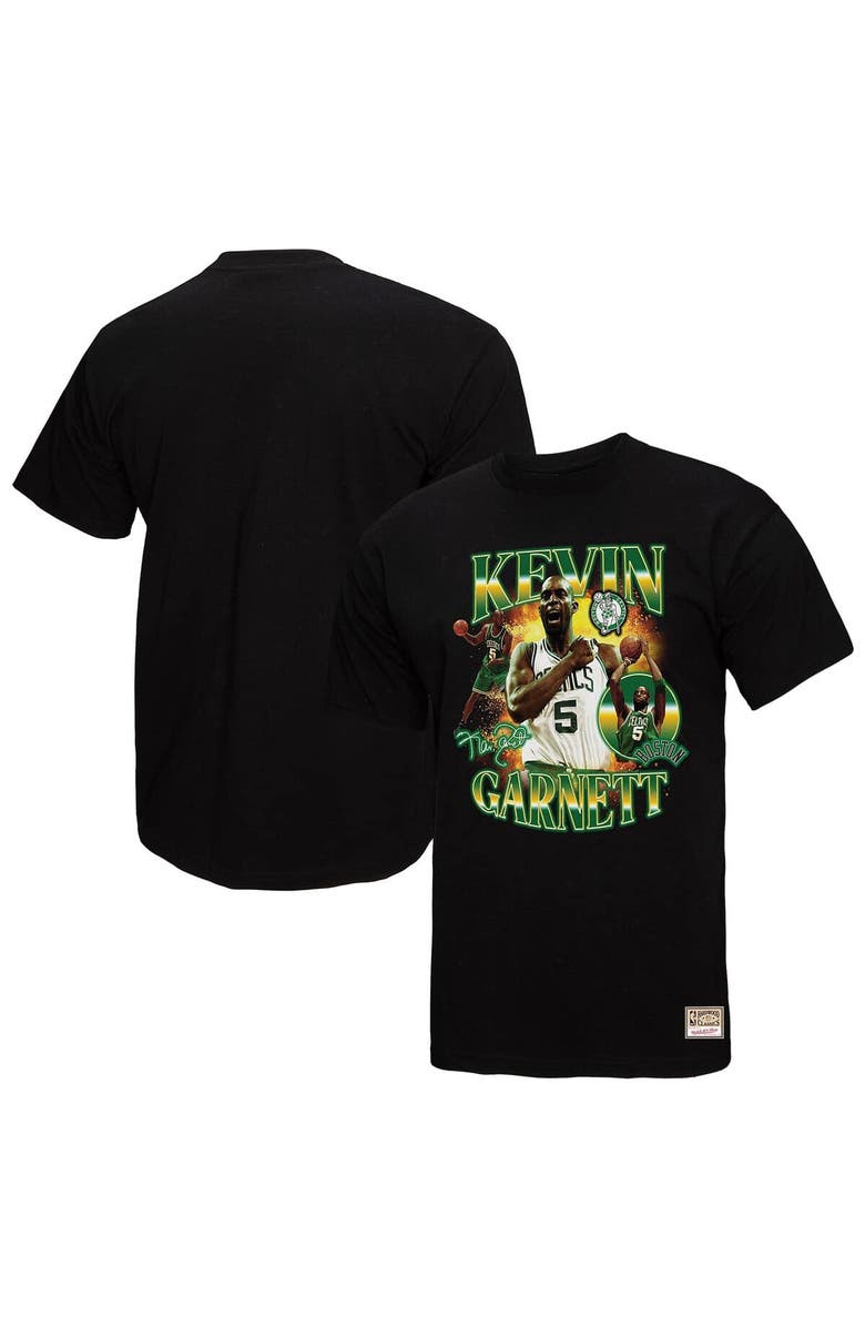 Mitchell & Ness Men's Mitchell & Ness Kevin Garnett Black Boston Celtics Collage T-Shirt, Alternate, color, Black