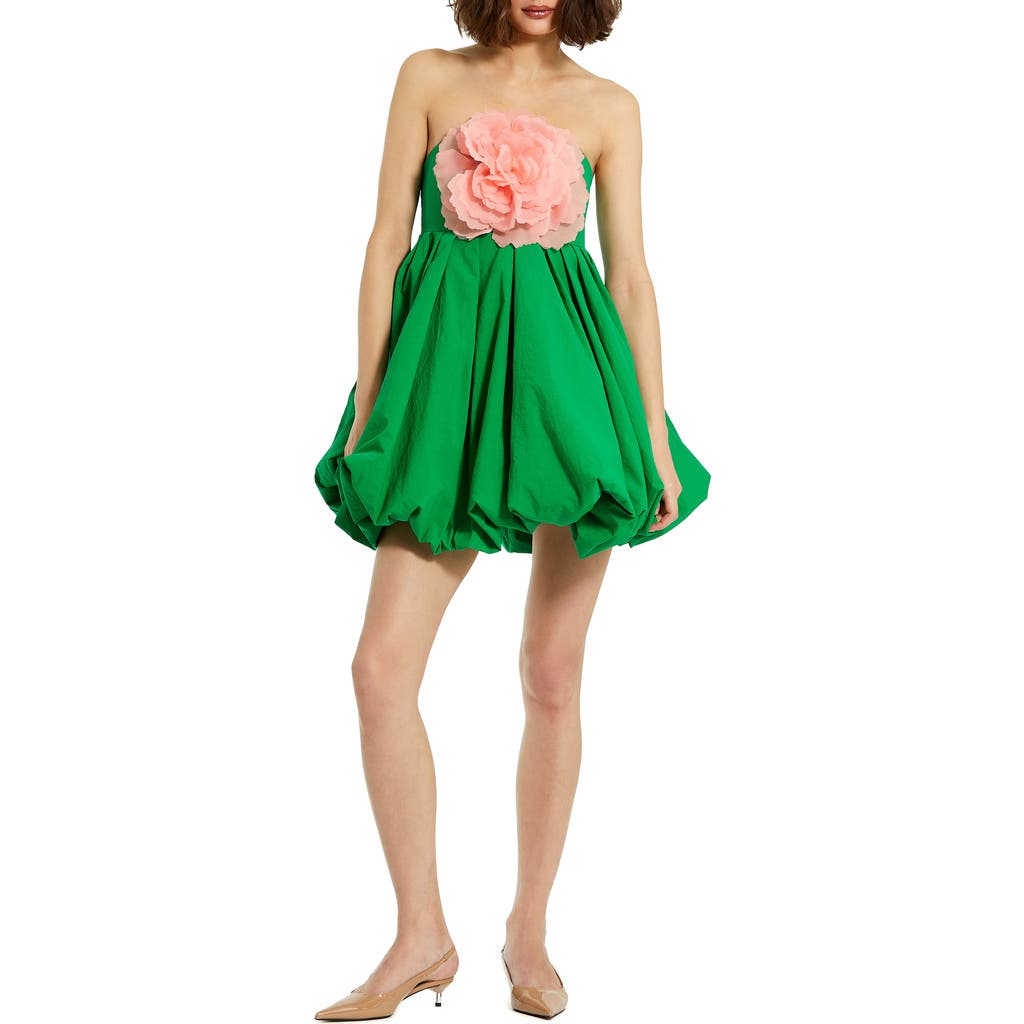 Mac Duggal Women's Faille Bubbe Strapless Minidress In Spring Green