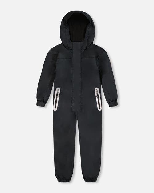 Deux Par Deux Little Kids Unisex Solid Mid-season One-piece Outerwear Black In Black