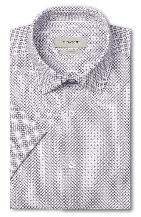 Miles OoohCotton® Print Short Sleeve Button-Up Shirt