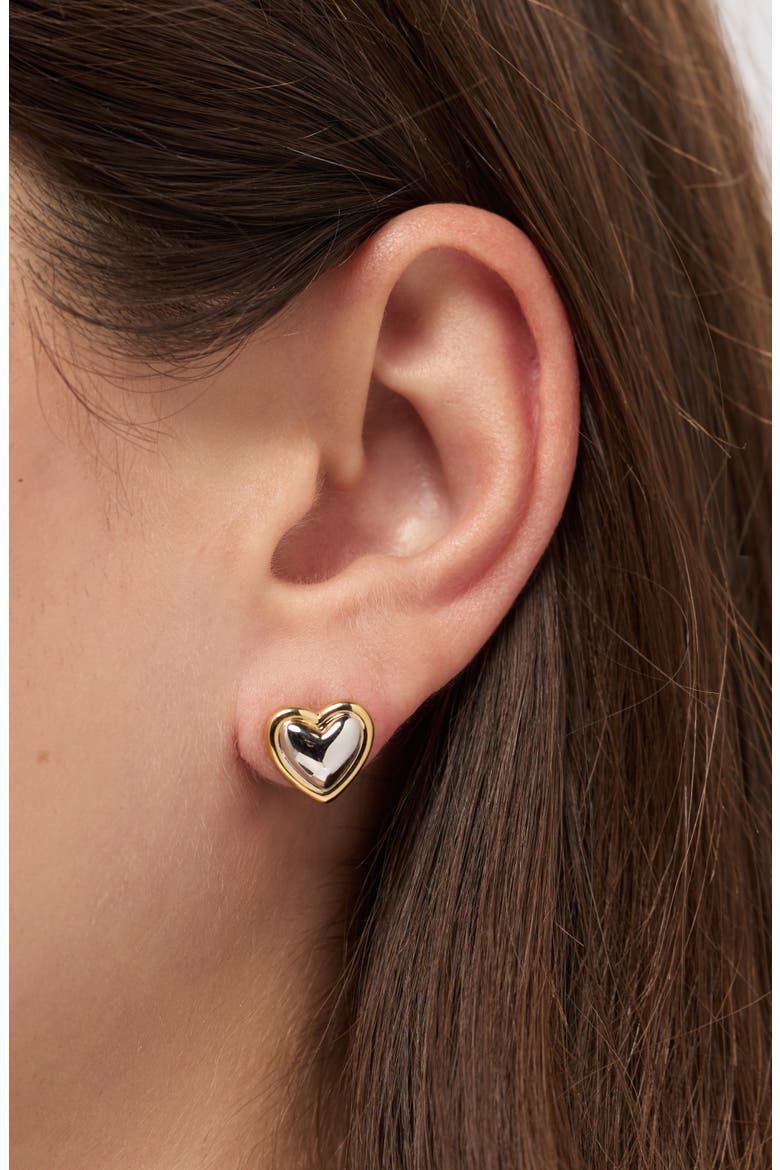 Stud Earrings - Lev Studs Two Tone, Alternate, color, Two-Tone