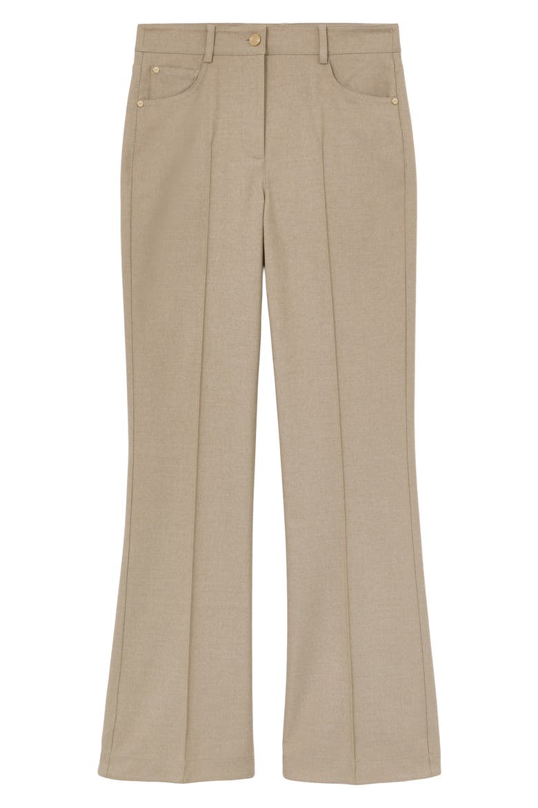 Sofia Flare Twill Trousers, Alternate, color, NEUTRAL