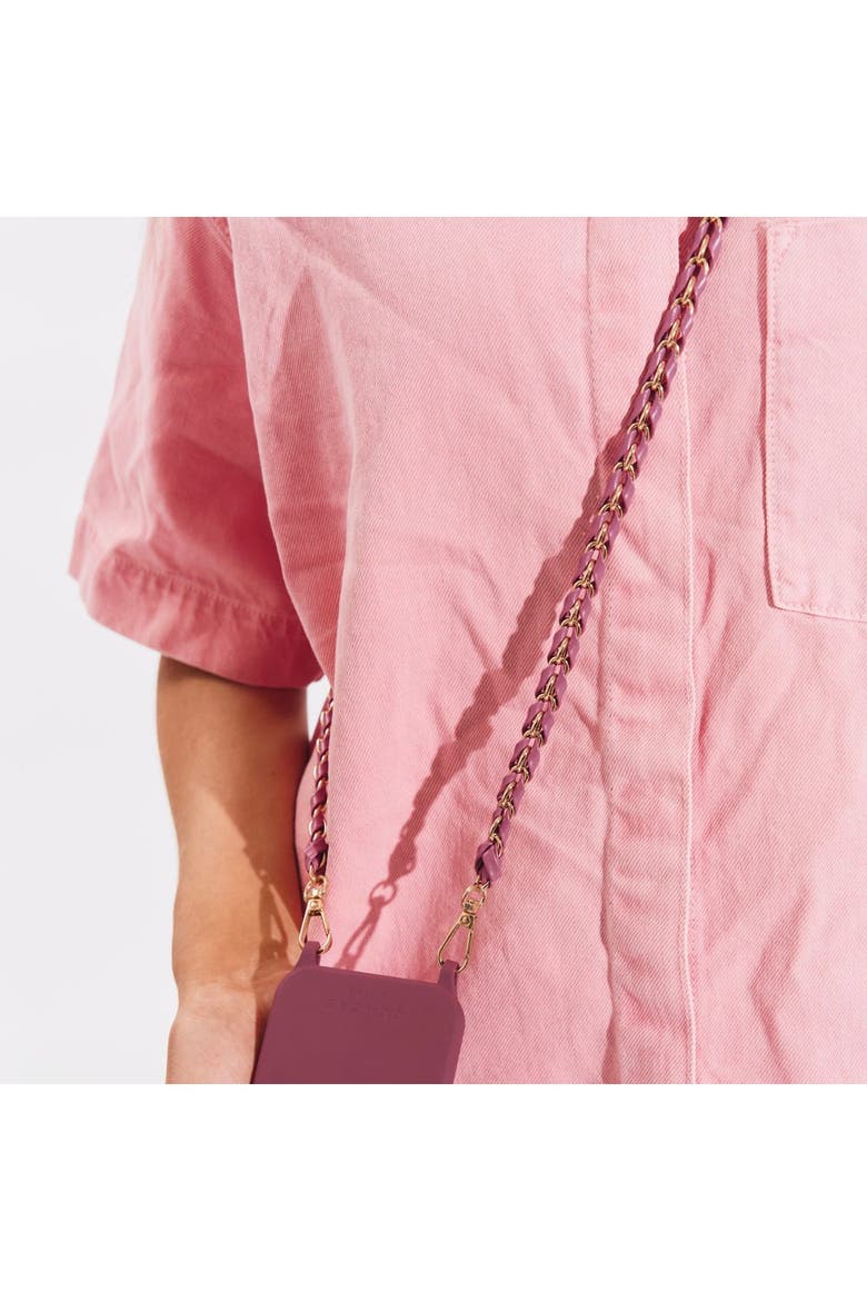 Emi Phone Chain, Alternate, color, Burgundy