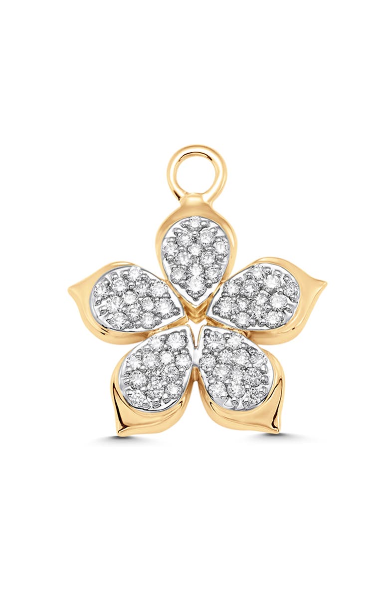 Sara Weinstock Lierre Full Flower Charm, Main, color, Yellow Gold/ Diamond