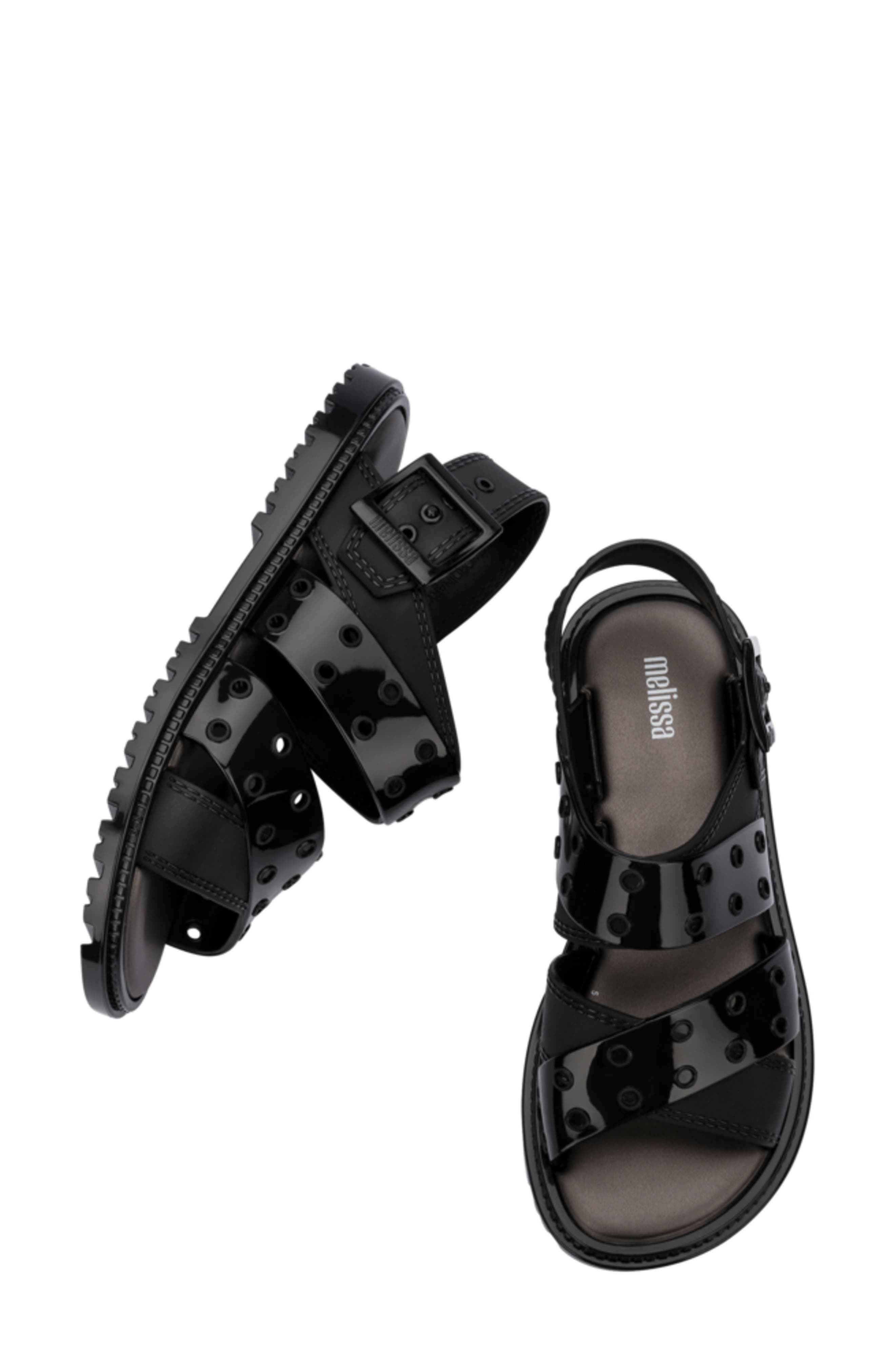 Melissa Lock Sandal, Alternate, color, Black