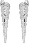 Ettika Cubic Zirconia Shell Linear Drop Earrings