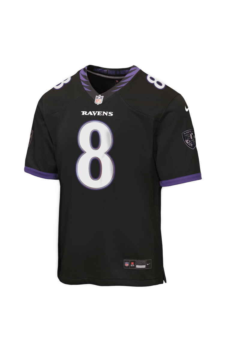 Youth Nike Lamar Jackson Black Baltimore Ravens Alternate Game Jersey, Alternate, color, Black