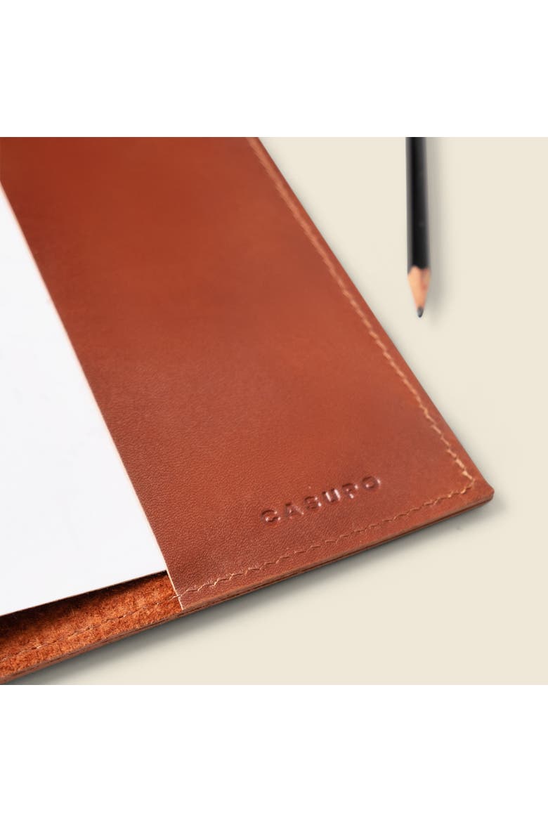 Refillable A5 Leather Journal Cover, Alternate, color, Natural