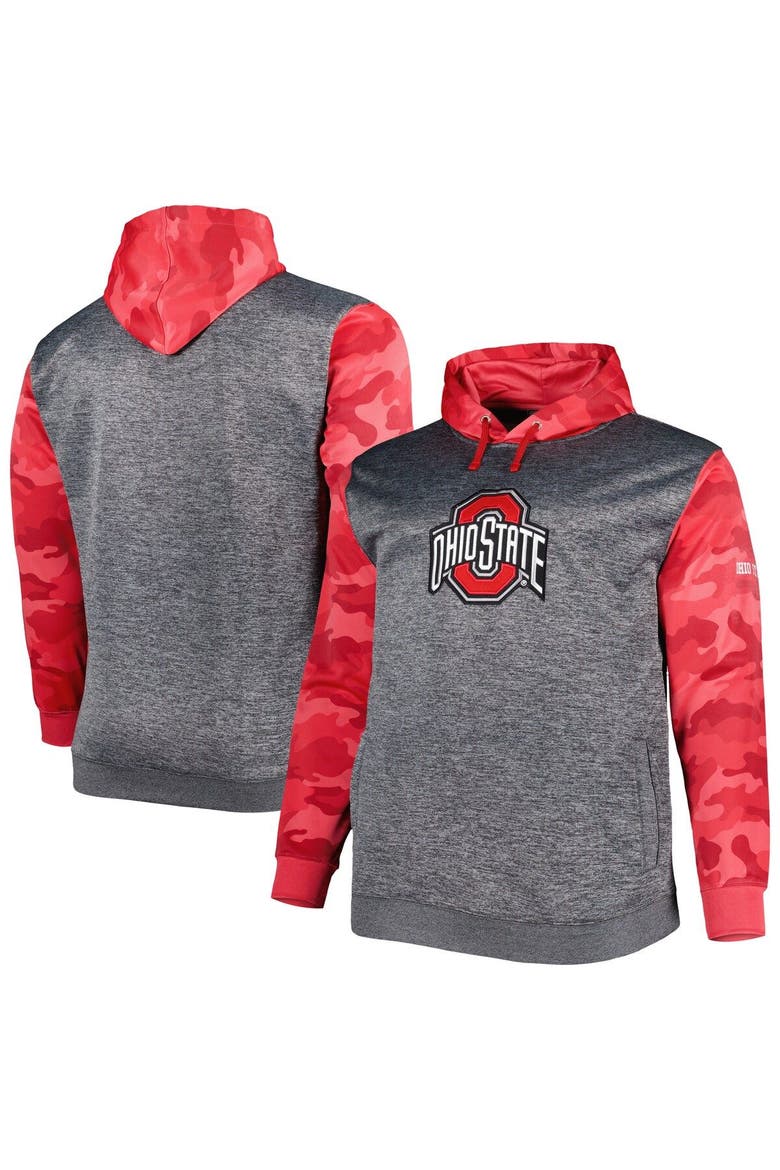 Men's Charcoal Ohio State Buckeyes Camo Pullover Hoodie, Main, color, Charcoal