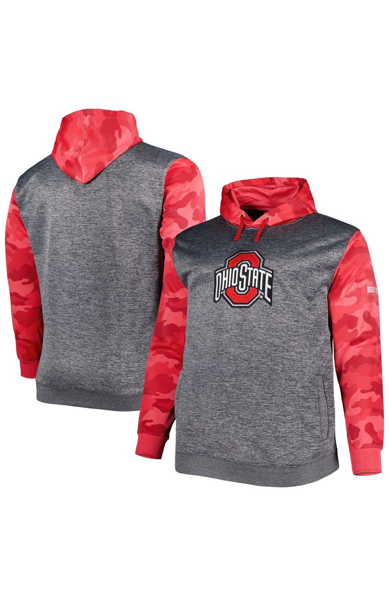 PROFILE Men's Charcoal Ohio State Buckeyes Camo Pullover Hoodie, Main, color,