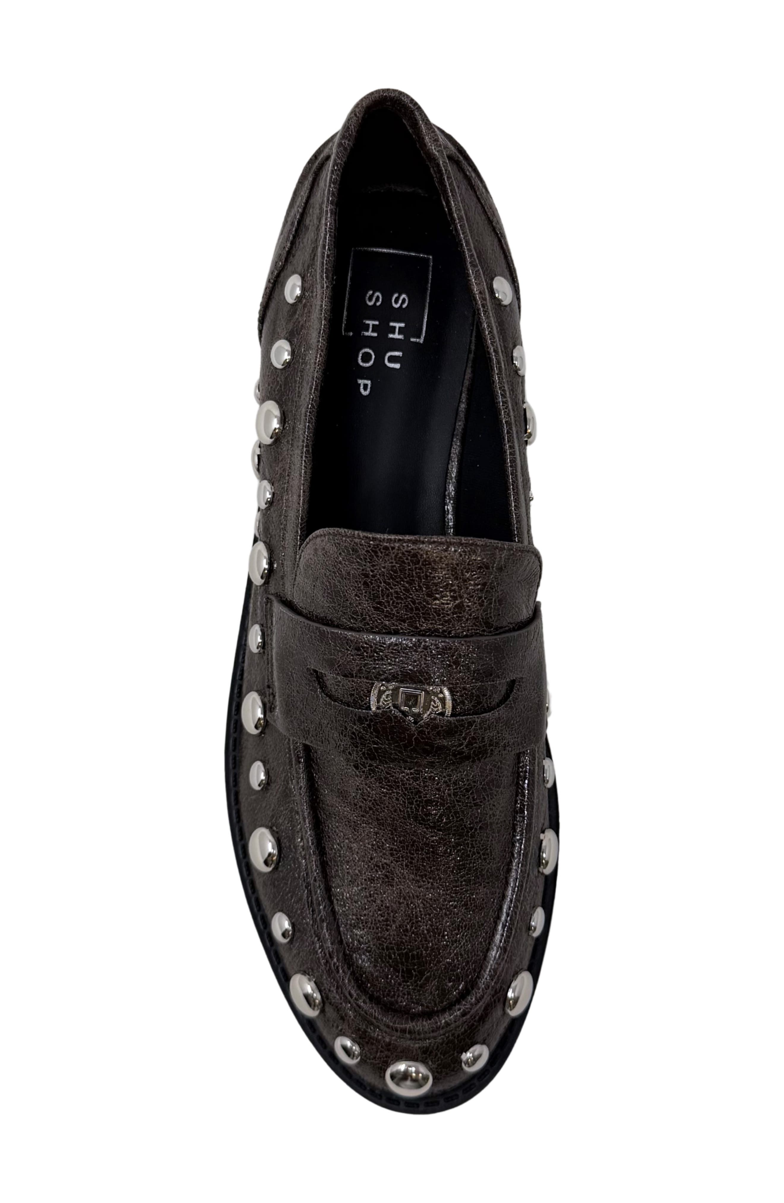Trisha Penny Loafer, Alternate, color, DARK TAUPE