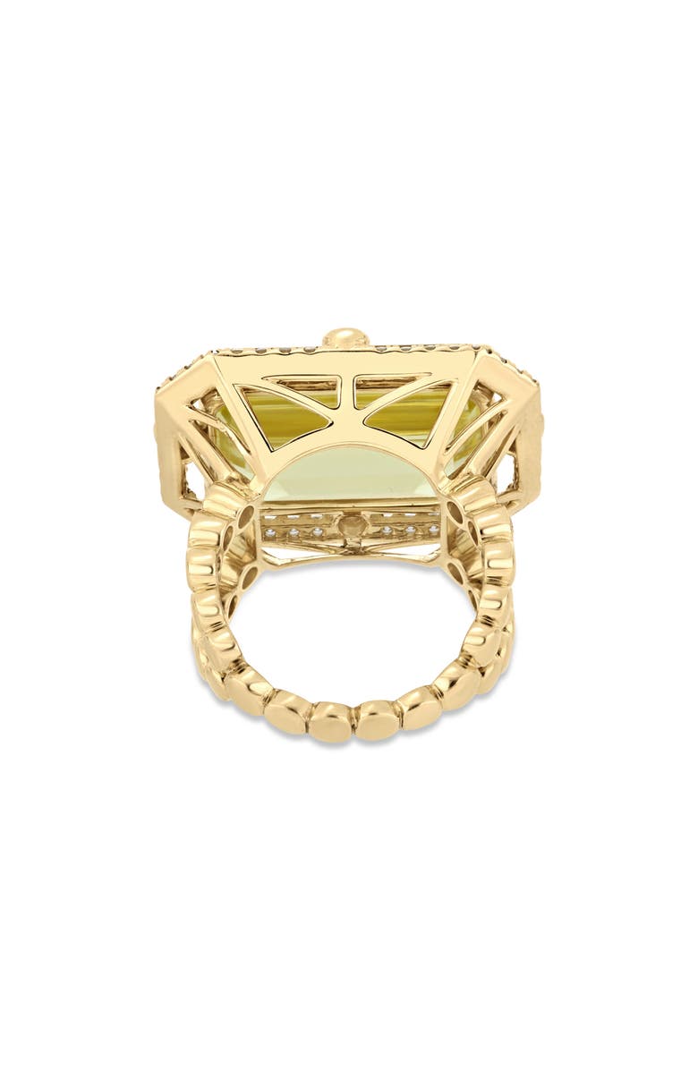 Bony Levy 18K Gold Iris Lemon Quartz & Diamond Statement Ring, Alternate, color, 
