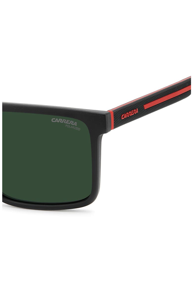 C Sport 58mm Polarized Square Sunglasses, Alternate, color, MATTE BLACK RED/ GREEN PZ