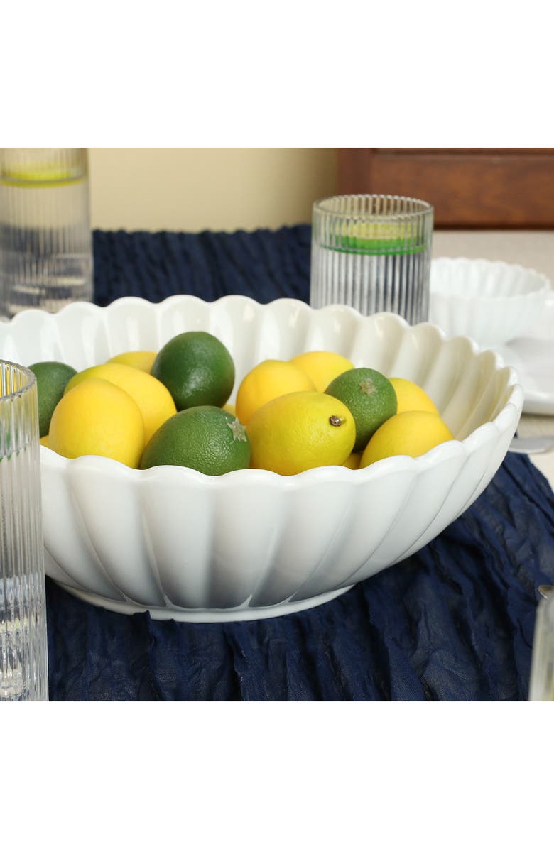 BIA Cordon Bleu Set of 2 Petal Serving Bowls, Alternate, color, White