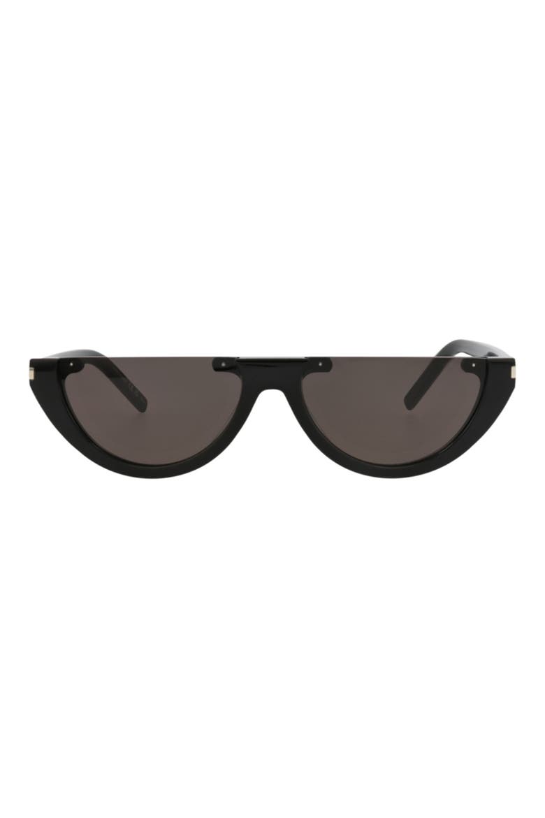 58mm Cat Eye Sunglasses, Main, color, BLACK BLACK BLACK