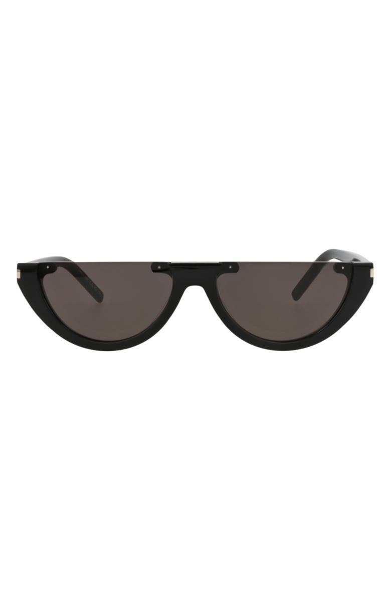 Saint Laurent 58mm Cat Eye Sunglasses, Main, color, Black Black Black