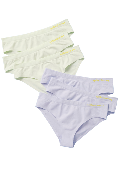 Yellowberry 6PK Seamless Bikini Underwear with Bonded Seam in Pale Beaches  product