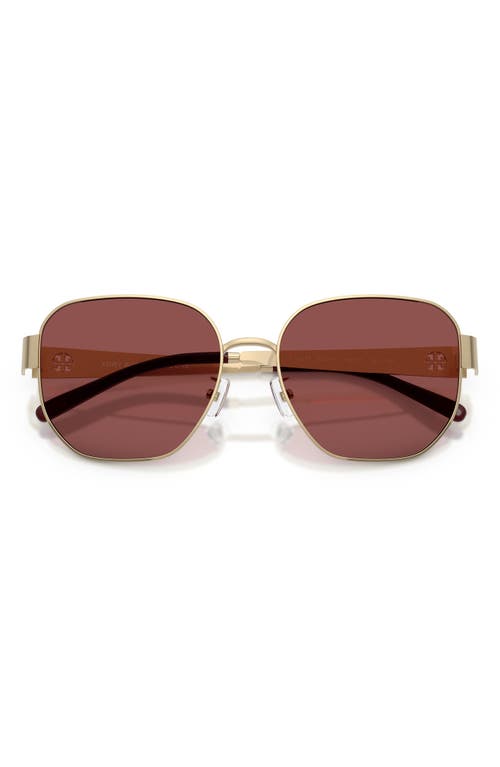 Tory Burch 56mm Irregular Sunglasses