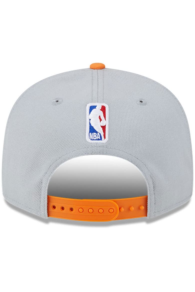 Men's New Era Gray/Orange Phoenix Suns Tip-Off Two-Tone 9FIFTY Snapback Hat, Alternate, color, Gray