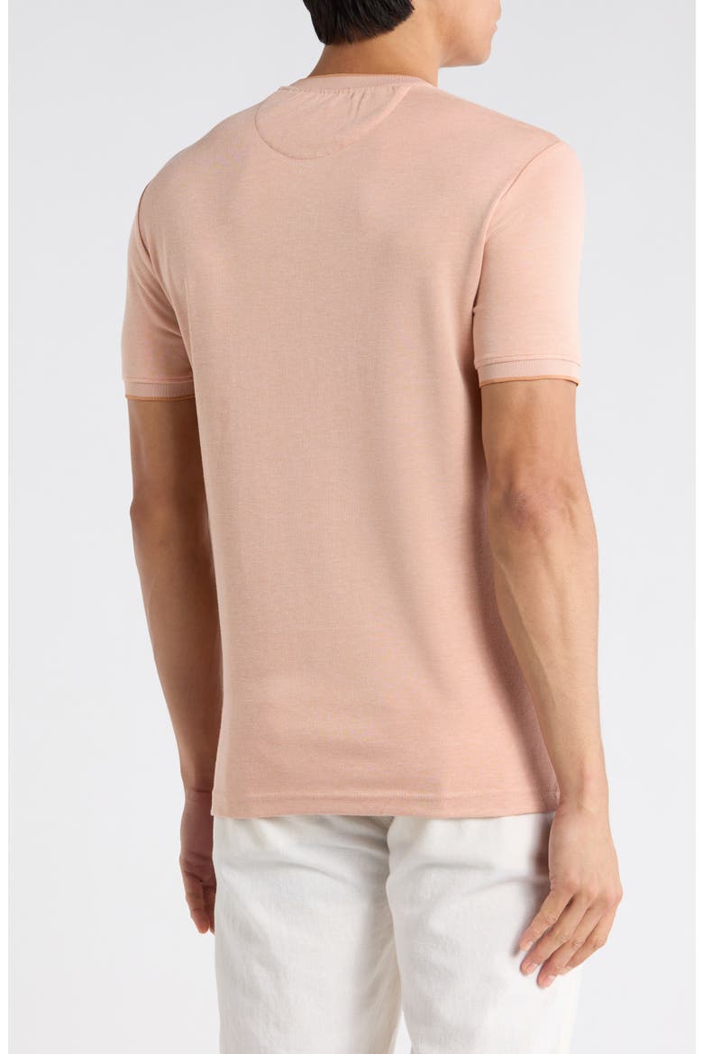 Tipped Crewneck Knit T-Shirt, Alternate, color, ORANGE