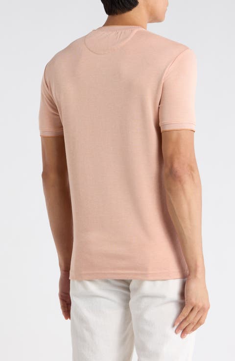 Tipped Crewneck Knit T-Shirt