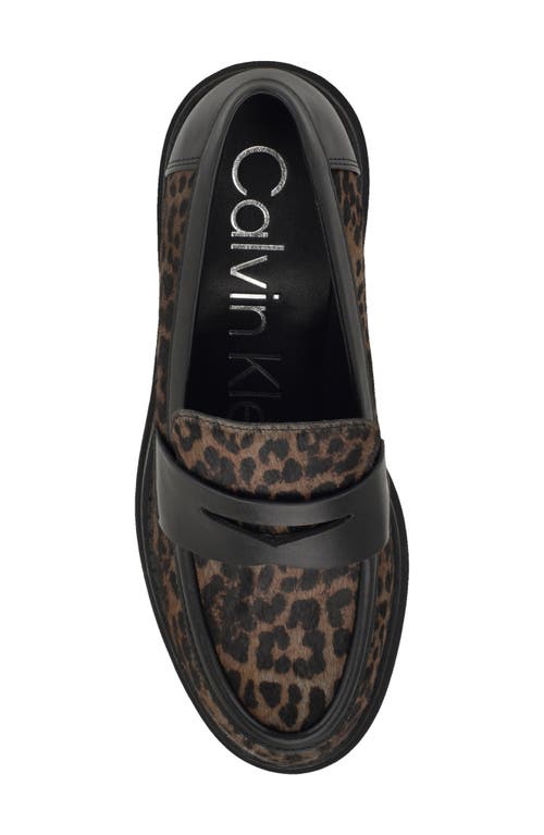 Calvin Klein Grantly Genuine Calf Hair Lug Sole Loafer