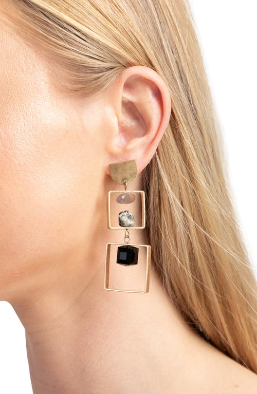 Saachi Sedona Square Drop Earrings In Gold