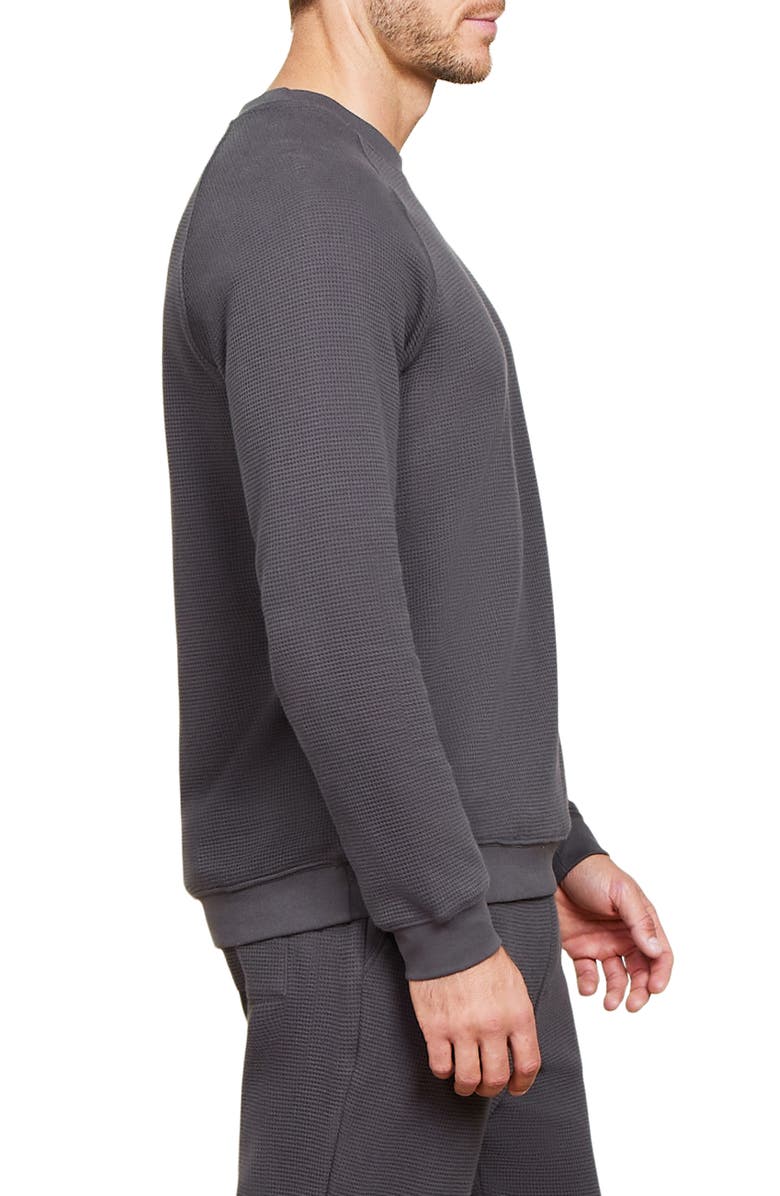 Barefoot Dreams<sup>®</sup> Malibu Collection<sup>®</sup> Waffle Crewneck Sweatshirt, Alternate, color, 