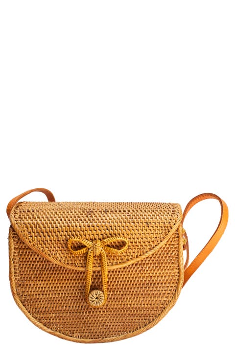 Sedna Handwoven Rattan Saddle Bag