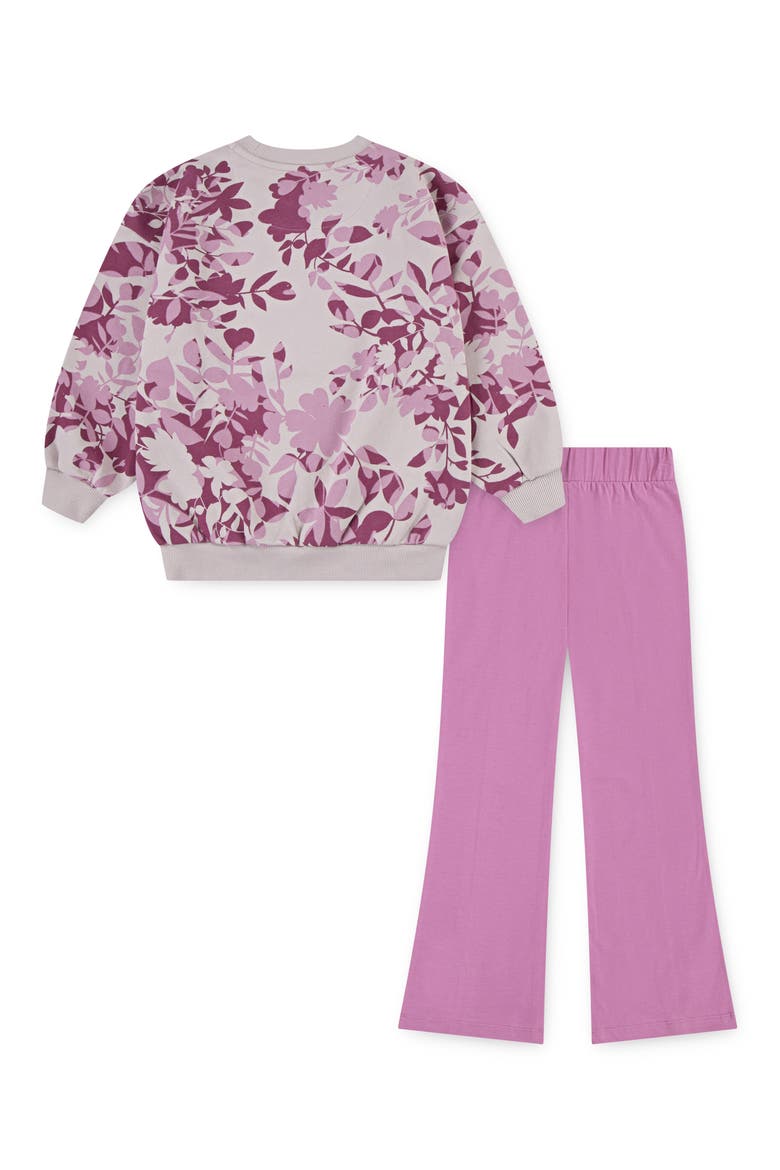 Kids' Floral Camo Sweatshirt & Flare Leg Pants Set, Alternate, color, ACGMAGIC F