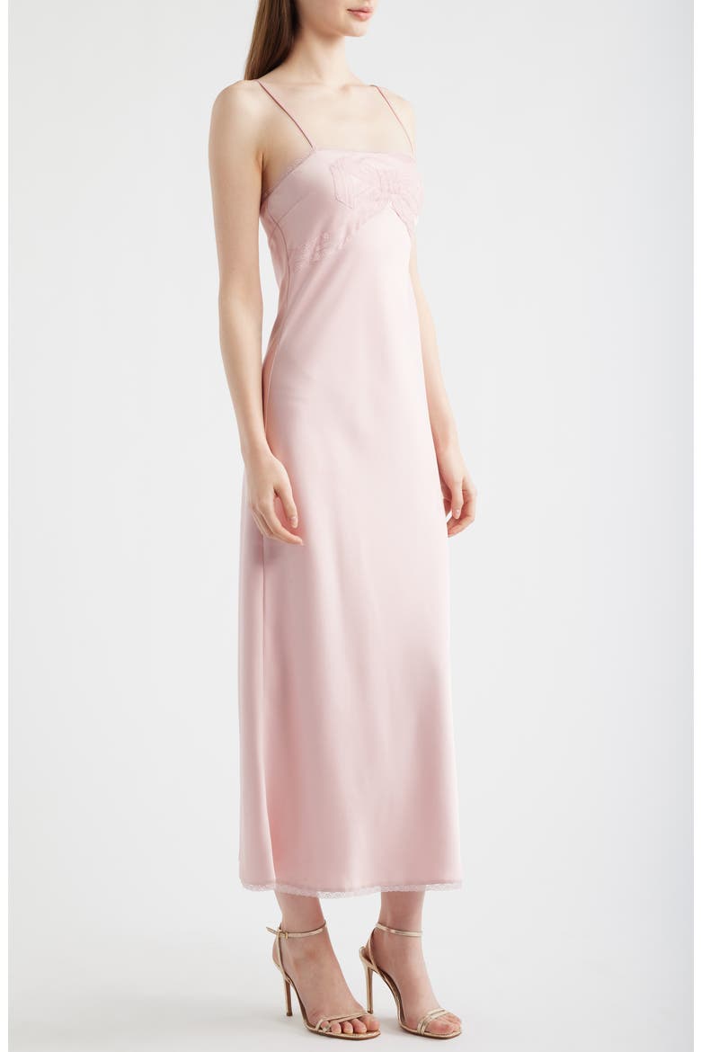 Isolie Lace Satin Maxi Dress, Alternate, color, POTPOURRI PINK
