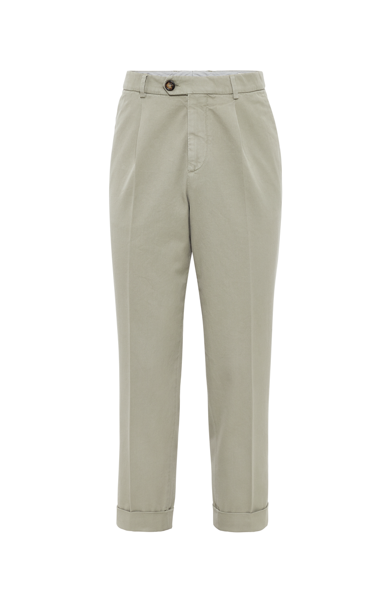 Brunello Cucinelli Leisure fit trousers with pleats, Main, color, 