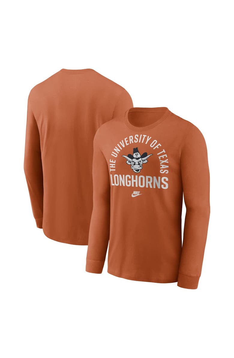 Nike Men's Nike Texas Orange Texas Longhorns Legacy Arched Logo Long Sleeve T-Shirt, Main, color, Burnt Orange