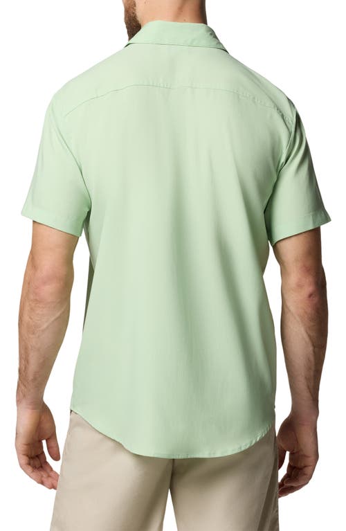 Columbia Red Eagle Lake Omni-wick™ Short Sleeve Button-up Shirt In Sage Leaf