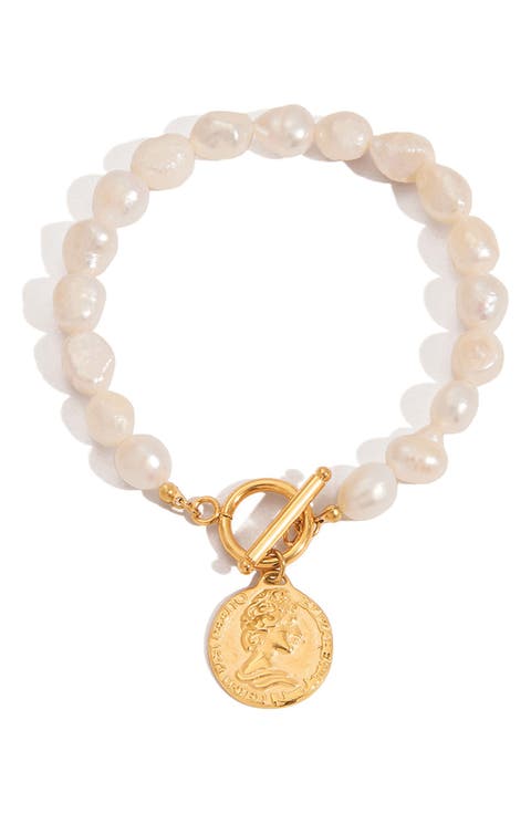 Pearl Coin Bracelet
