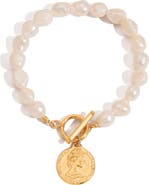 LA MENO Pearl Coin Bracelet