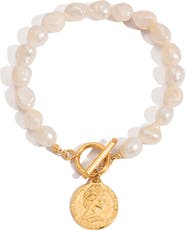 LA MENO Pearl Coin Bracelet
