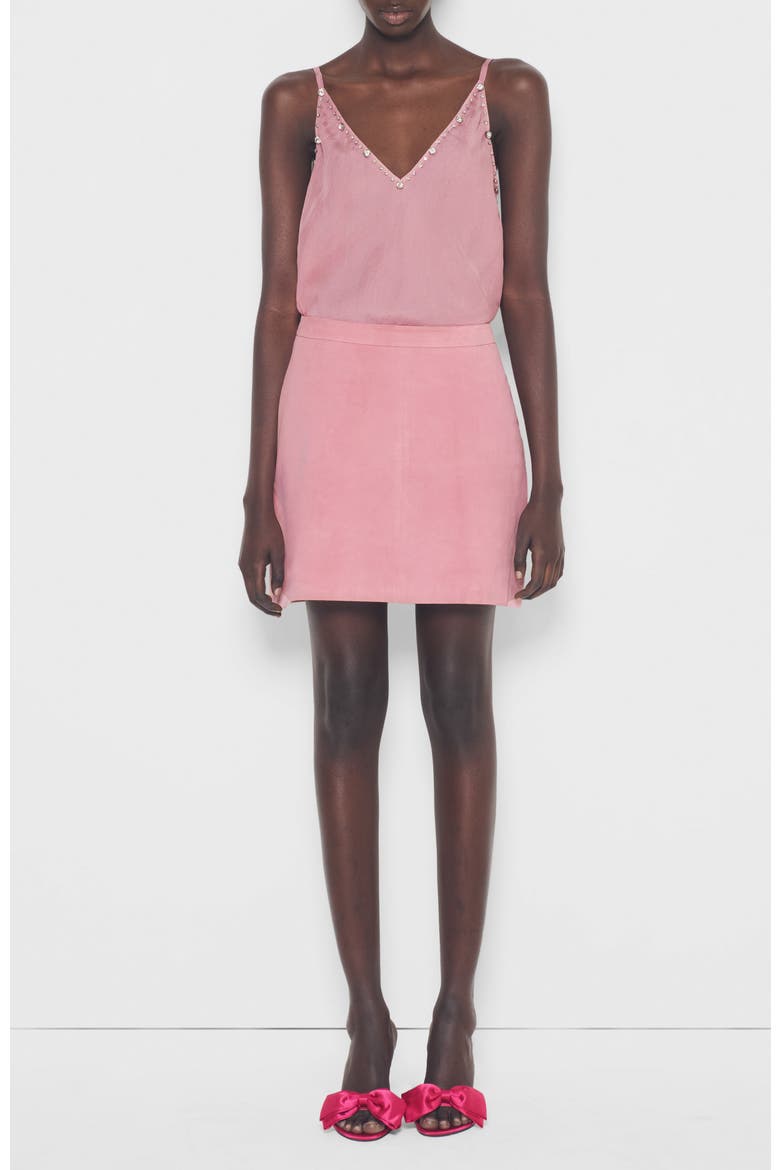 Candy Supersuede Skirt, Main, color, Mauve