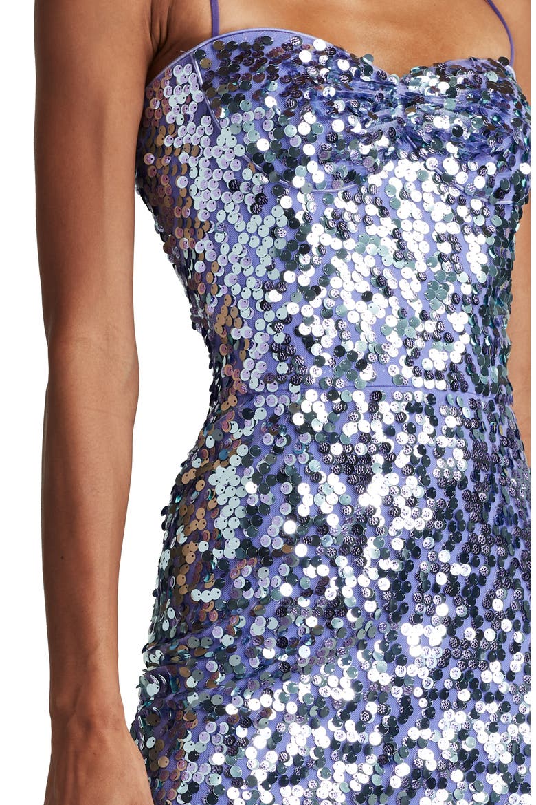 Sequin Midi Dress, Alternate, color, VIOLET SHIMMER