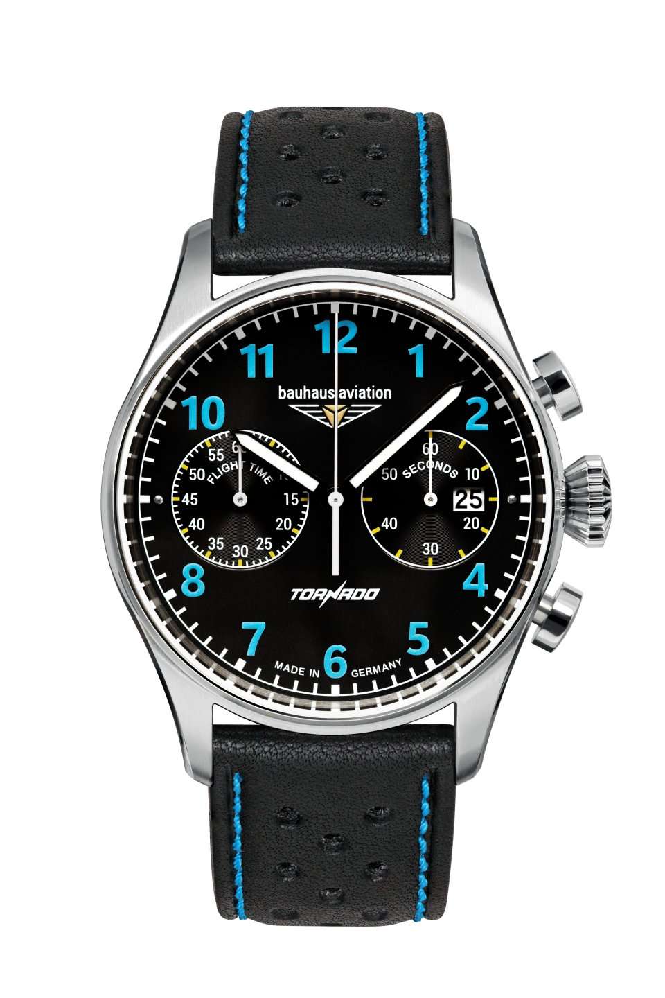 selected Black Dial with Light Blue