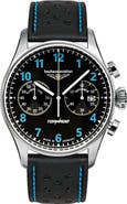 Bauhaus Aviation Tornado - 42mm, Black Dial with Light Blue Accents, Pilot Watch