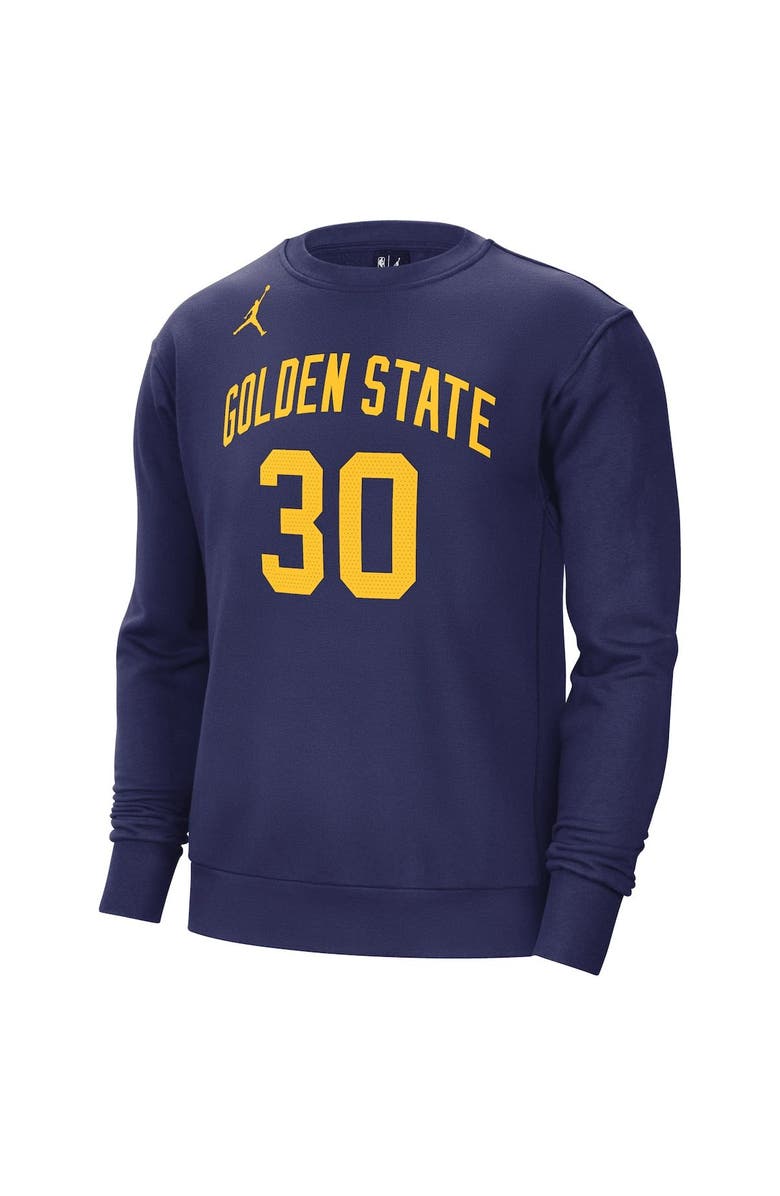 Jordan Brand Men's Jordan Brand Stephen Curry Navy Golden State Warriors Statement Name & Number Pullover Sweatshirt, Alternate, color, 