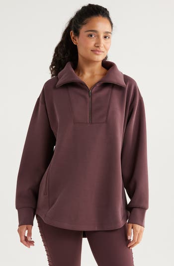 トップス ultra10 Zella Ultrasoft Half Zip Tunic | Nordstrom