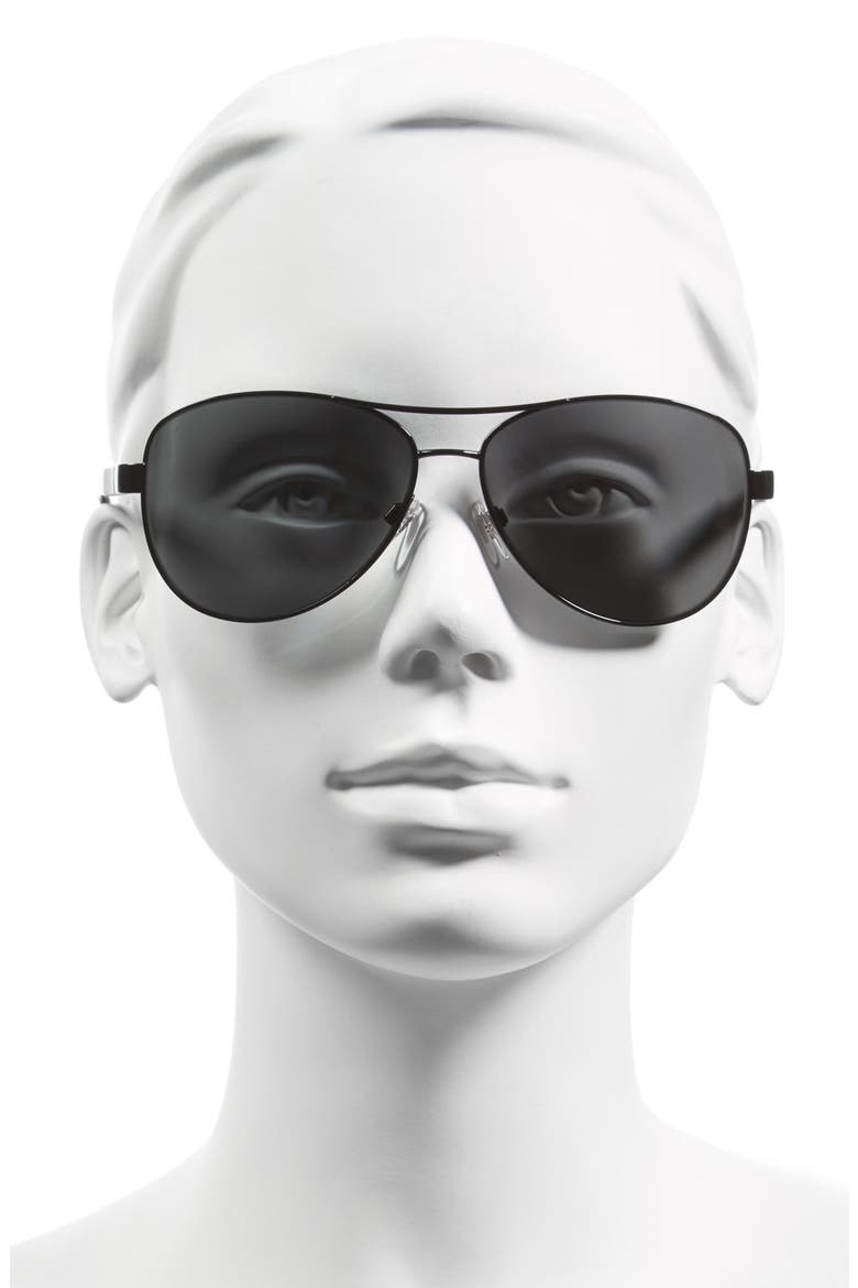 59mm Aviator Sunglasses, Alternate, color, BLACK